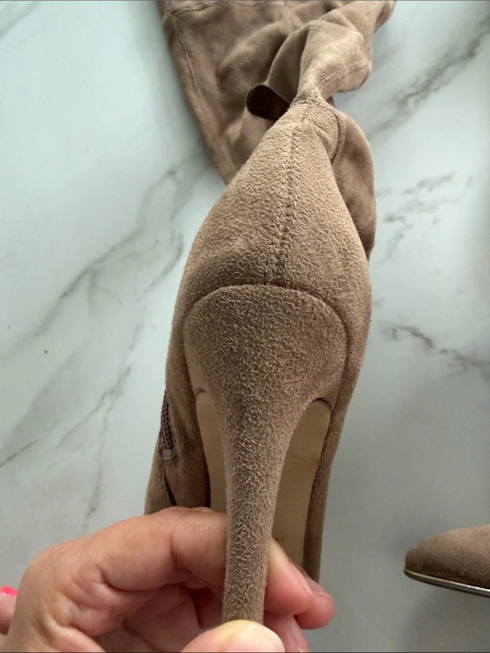 Guess by Marciano Brown Suede Over-the-Knee Stiletto Boots